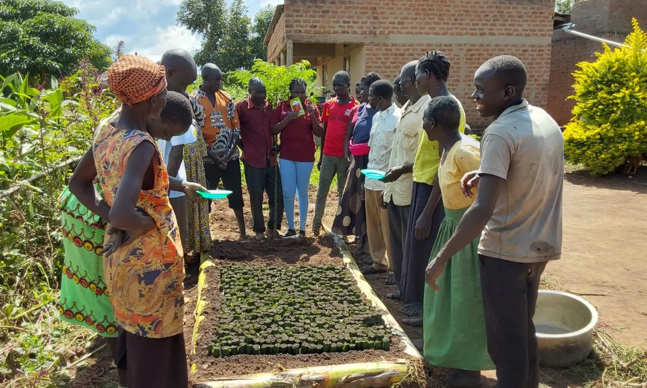 A group of young people in a hands-on training session